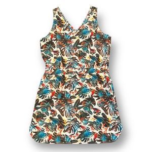 Kavu Tropical Print Dress - Blue, Green, Red